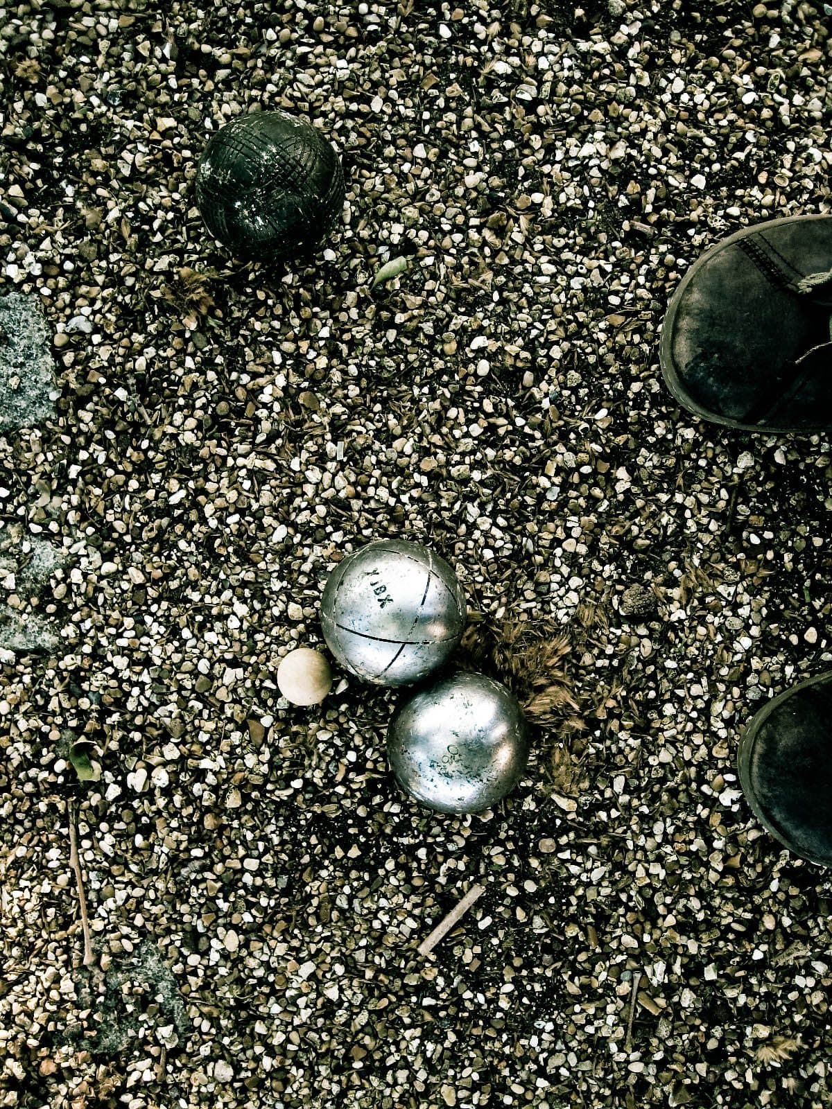 Jeu de boules-ballen en het doelballetje